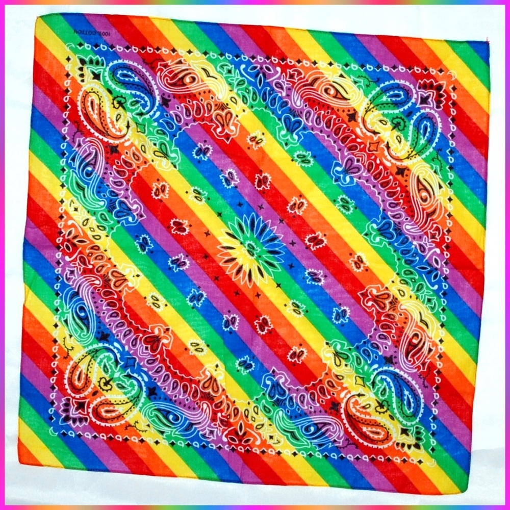 'Rainbow' Pride Bandana (55cmx55cm) 🏳️‍🌈